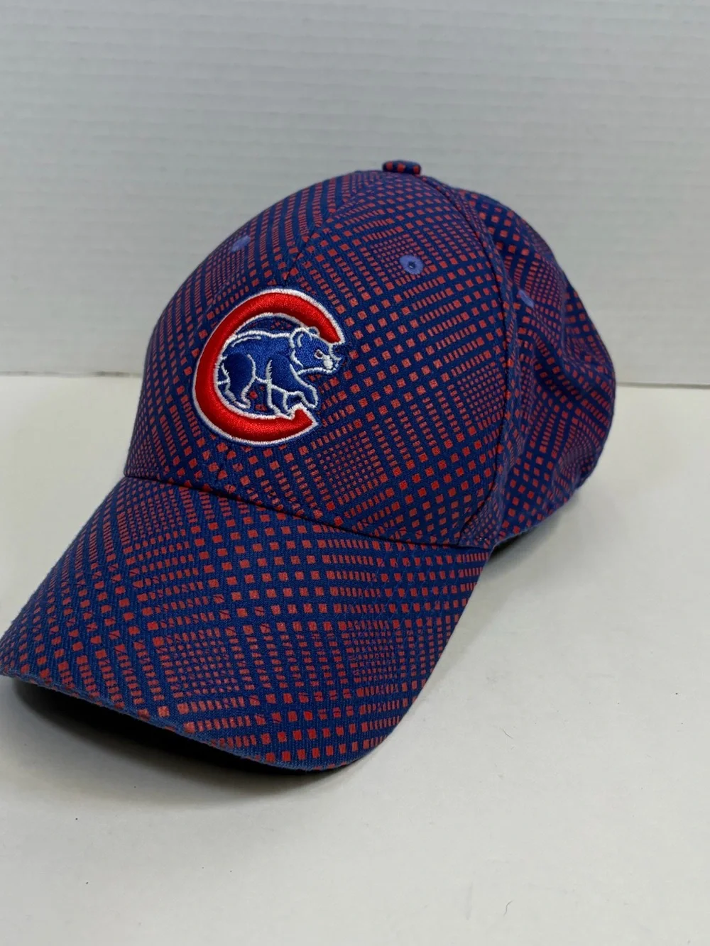 Nike Blue and Red Patterned Baseball Cap with Embroidered Logo